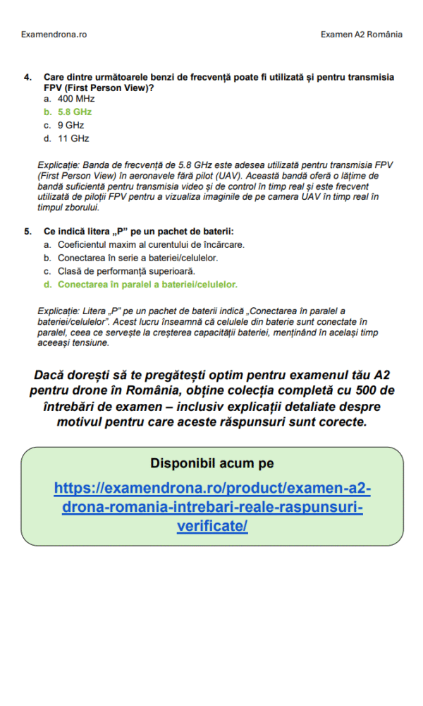 Examen A2 Dronă România 2025 – Întrebări Reale + Răspunsuri Verificate - Image 6
