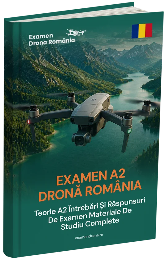 Examen dronă A2 România – Teorie avansată, materiale complete și peste 500 de întrebări tip examen cu răspunsuri